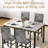 5-Piece Dining Table Set with 4 Velvet Uphosltered Dining Chairs, Rectangular  Faux Marble Kitchen Table Set, Modern Dining Table and Chairs Set for Kitchen, Dining Room,  Space-Saving-1302089285