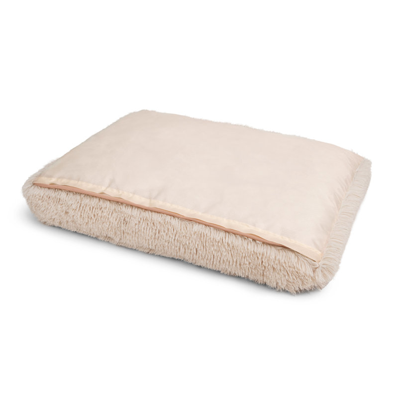 Fourrure à poils longs sur le dessus et bande avec envers antidérapant Oxford., H 3 po x l 20 po x P 26 po, Tanné