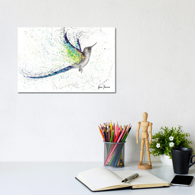 Secret City Hummingbird by Ashvin Harrison - Wrapped Canvas Print, 20.32 cm H x 30.48 cm W