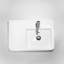 Lavabo de salle de bain rectangulaire en porcelaine vitreuse avec trop-plein art