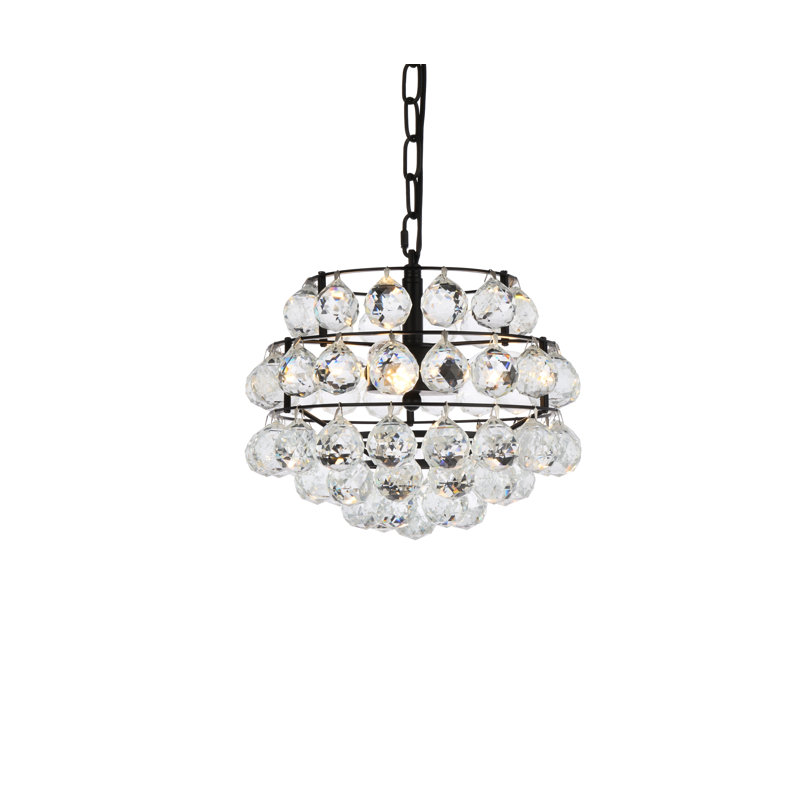 Kieron 3 - Light Unique/Statement Pendant, Black, 72" H x 12" W x 12" D