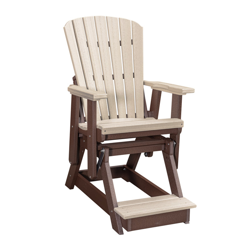 Fauteuil oscillant sur une base, Beige / brun