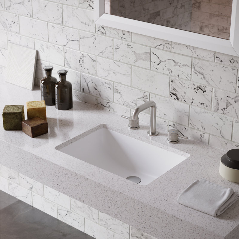 Tryst 2-handle Bathroom Faucet with Drain Assembly, Stainless Steel