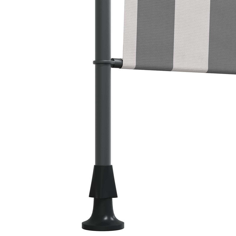 VidaXL Retractable, 120cm W x 270cm D, White/Anthracite Striped