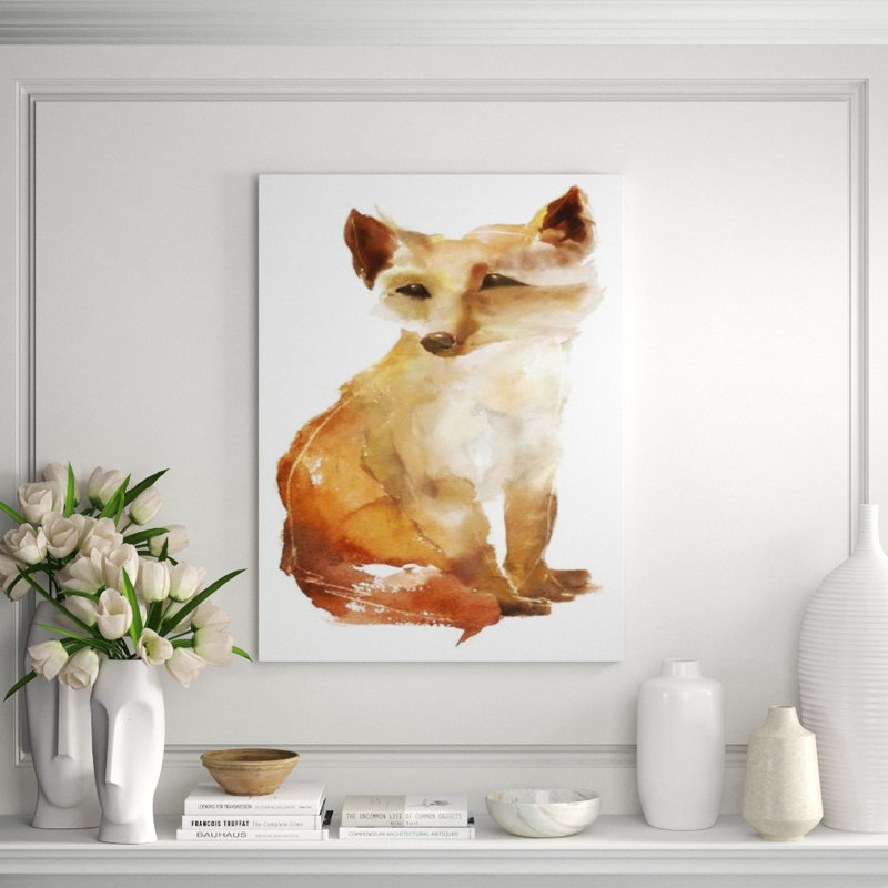 Woodland Critter IV Print by Fern Cassidy, Glass Coat, 40" H x 30" W x 1.5" D