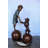Boy And Poodle Balancing Circus Stars Bronze Statue -  Size: 38" X 27" X 55"H.