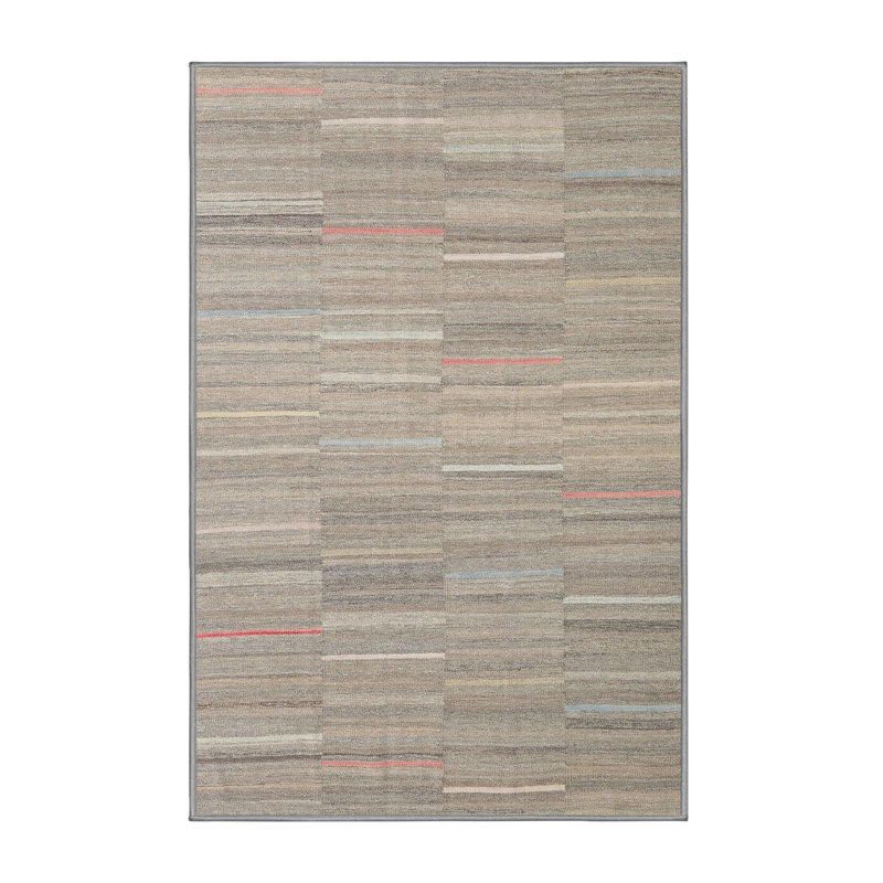Tapis abstrait gris / brun clair, Rectangle 6 pi x 9 pi