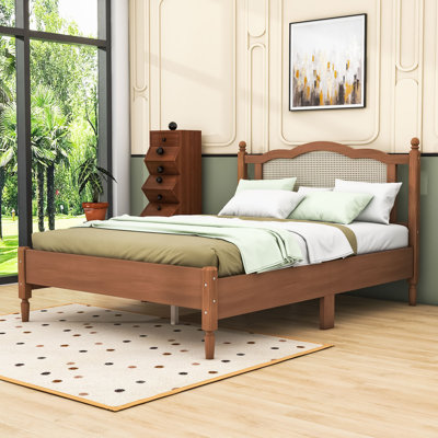  Lit plateforme en bois avec tête de lit Avritt