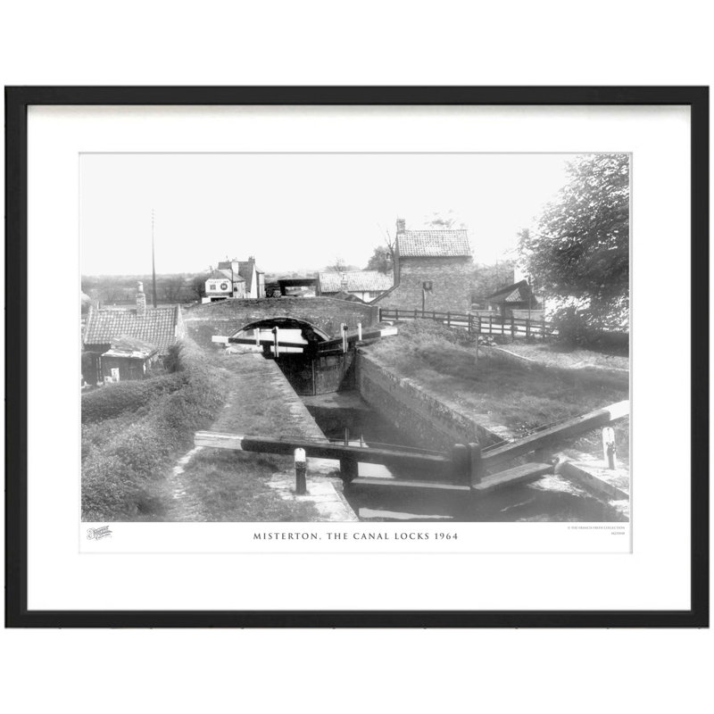 Misterton, The Canal Locks 1964 - Single Picture Frame Print, 28cm H x 36cm W x 2.3cm D