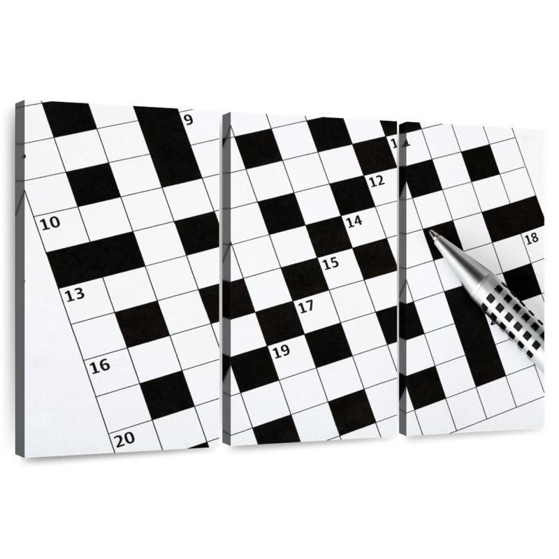 Blank Crossword Puzzle Photography, 48" H x 74" W