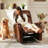 33" Wide Genuine Leather 360° Swivel Rocker Manual Recliner With Wingback and Flared Arms Design (Set of 2)