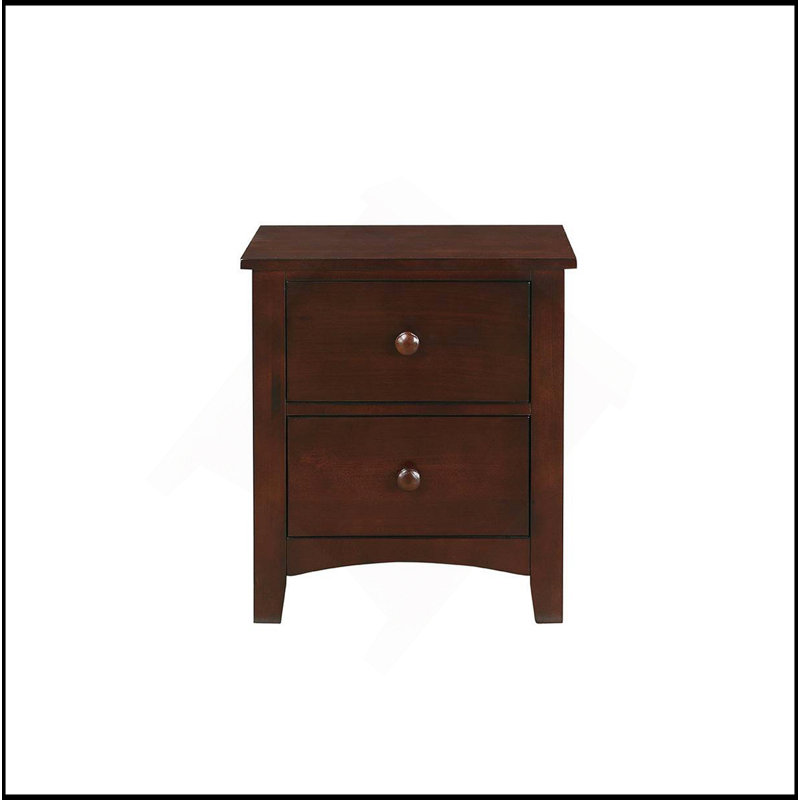 Table de chevet moderne 2 pièces, Mélange de bruns