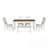 6-Piece Choe with drawer, 4 slat back chairs and Bench-1259249215