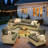 Outdoor Sofa 9-Piece Set With Coffee Table, Deep Size And Thick Cushion-908798341