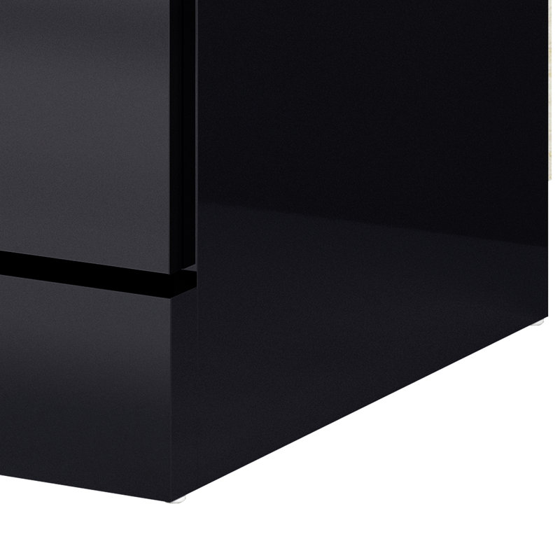 Table de chevet en noir, Noir