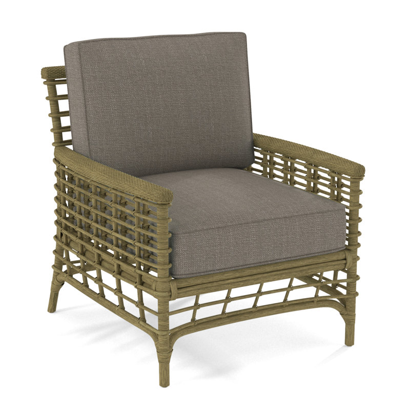 Bridgehampton 31'' Wide Armchair, Beige Performance Fabric; 0851-73, Brass