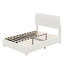 Lit plateforme moderne avec tête de lit incurvée en forme de nuage, boucle et tête de lit, conception élégante à profil bas-2009178628