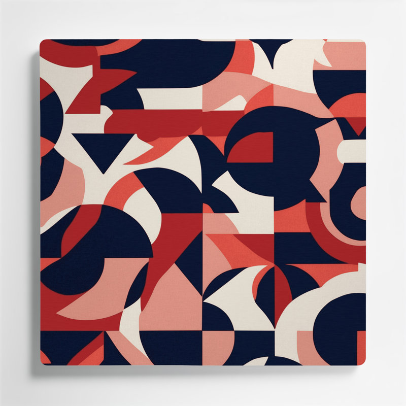 «Abstract Shapes 99», art mural en métal bleu, H 12 po x l 12 po