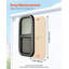 Vertical RV Window Tinted Sliding RV Window & Net Screen Trim Ring-111768910