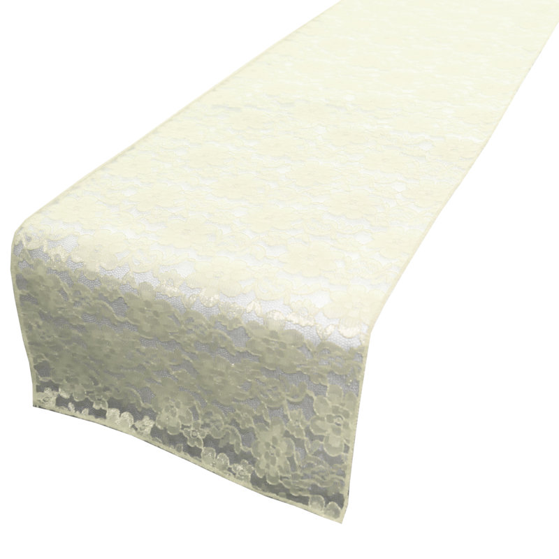 Chemin de table Bagdonas, L 12 po x L 72 po, Ivoire