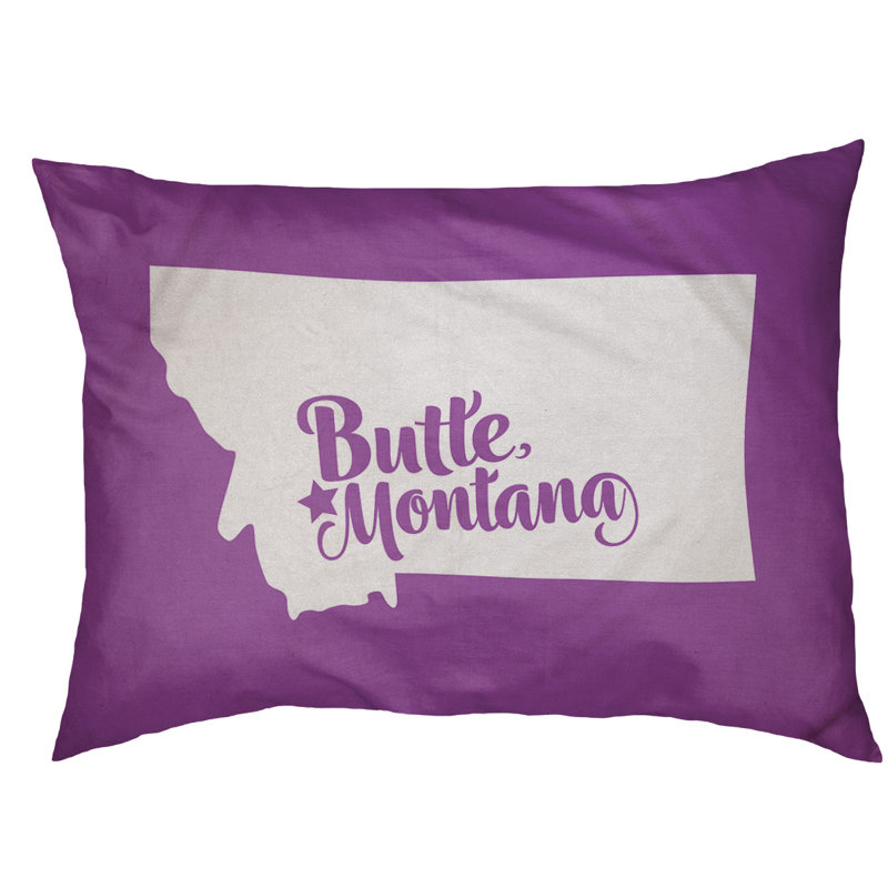 Coussin pour chien d’extérieur butte montana, Moyen (H 6,5 po x l 40 po x P 30 po), Violet