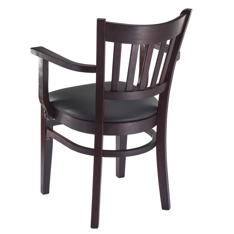 Chaise rembourrée Stahr, Acajou foncé