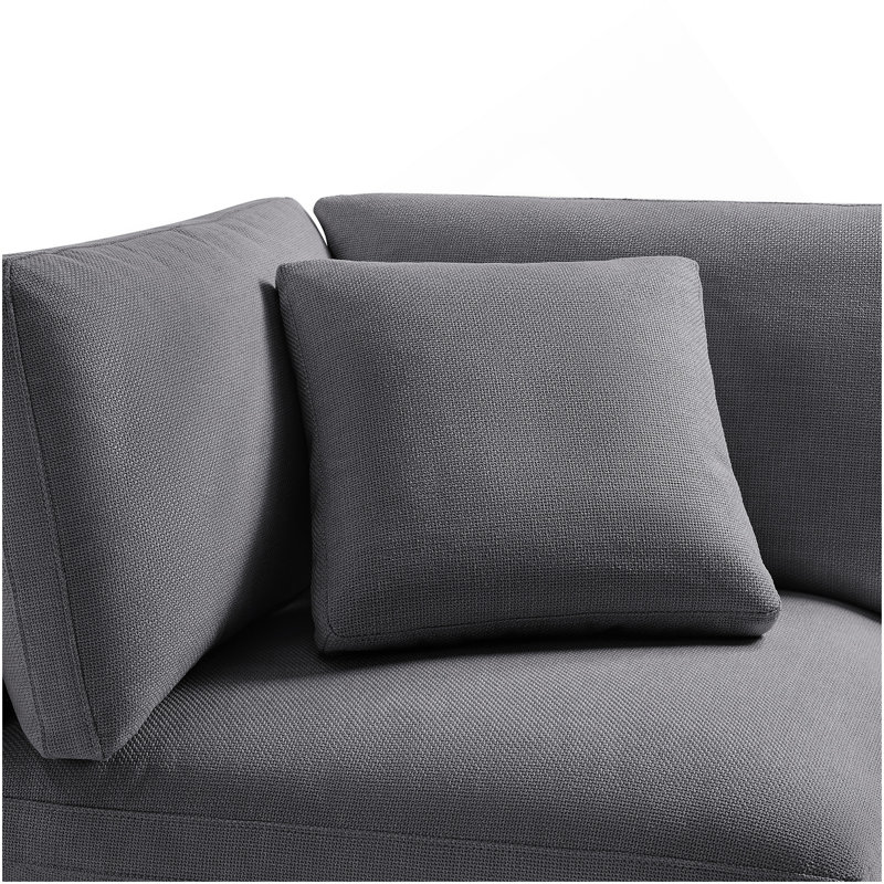 Cassandra Modular 5-Piece Sectional - Charcoal, Charcoal Gray