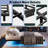Cyndra 10'' Full Size Bed Frame with LED Lights, Remote Control and Charging Station, No Boxspring Needed-995316987-986761434