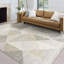 Tapis beige à motif géométrique moderne lavable à la machine Jahree Miles-467331315-436004263