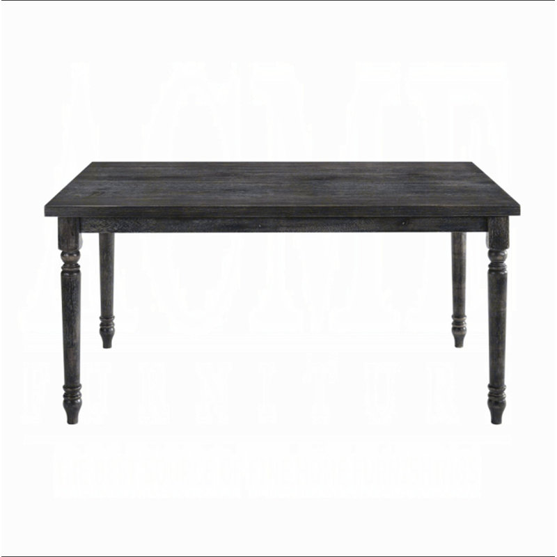Weathered Grey Dining Table with Rectangular Top