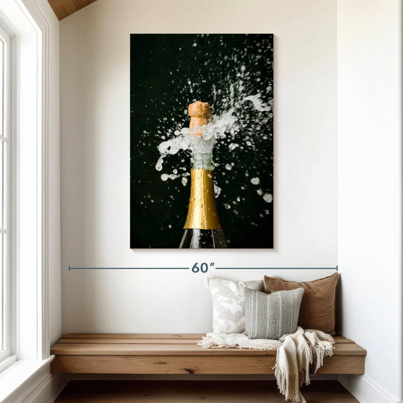 Yarlin Champagne Bottle, 48" H x 32" W