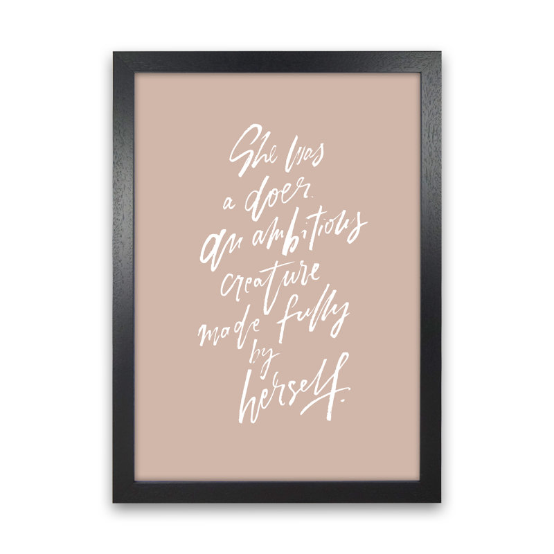 She Was A Doer - Print, 59.4cm H x 42cm W x 4cm D, Wrapped Canvas