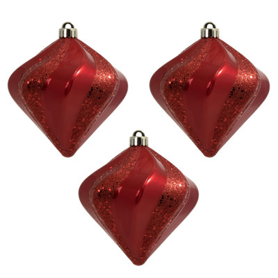 Swirl Diamond UV Candy Christmas Ornament