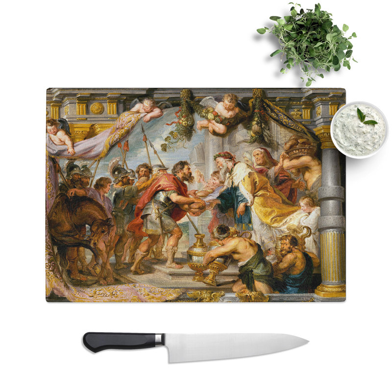 Meeting of Abraham and Melchizedek by Peter Paul Rubens Chopping Board, 0.4cm H x 20cm W x 28.5cm L