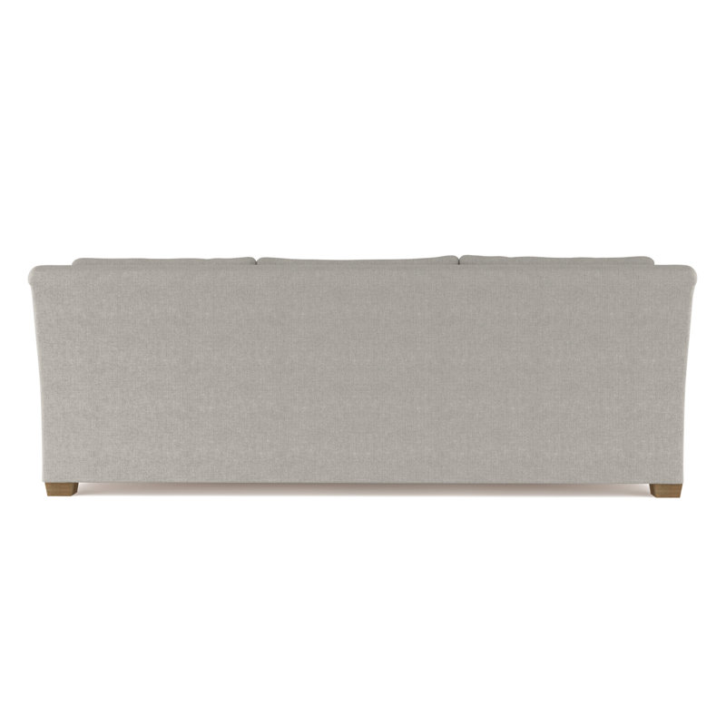 Canapé Thompson, Lin à tissage carré argenté, H 32 po x l 120 po x P 46 po, Naturel