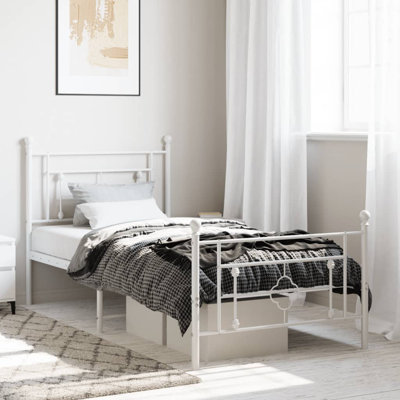 Ibai vidaXL Metal Bed Frame with Headboard, Under Bed Storage, Noise Free, No Mattress by Winston Porter