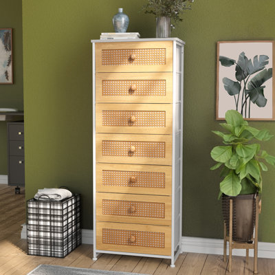 7 - Drawer Dresser, White/Nature