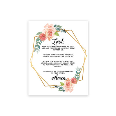 " Marriage Prayer With Floral "