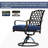 7 Pcs Metal Patio Dining , Navy Blue Cushions, Iron Structure For Garden Lawn Outdoor Table & Chairs, Stable