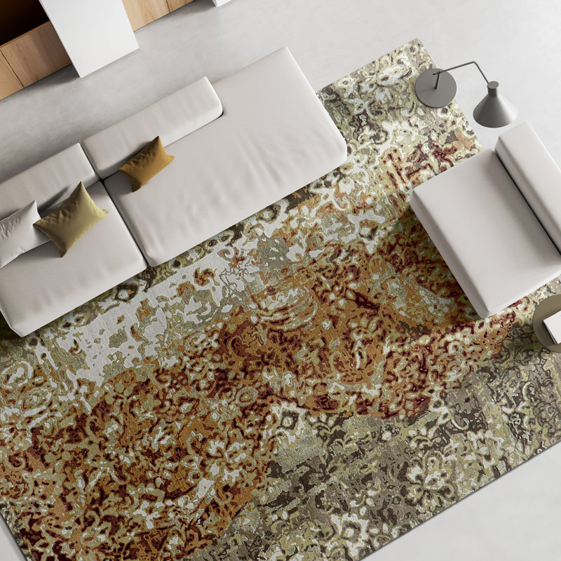 Damask Area Rug, Rectangle 12' x 15'