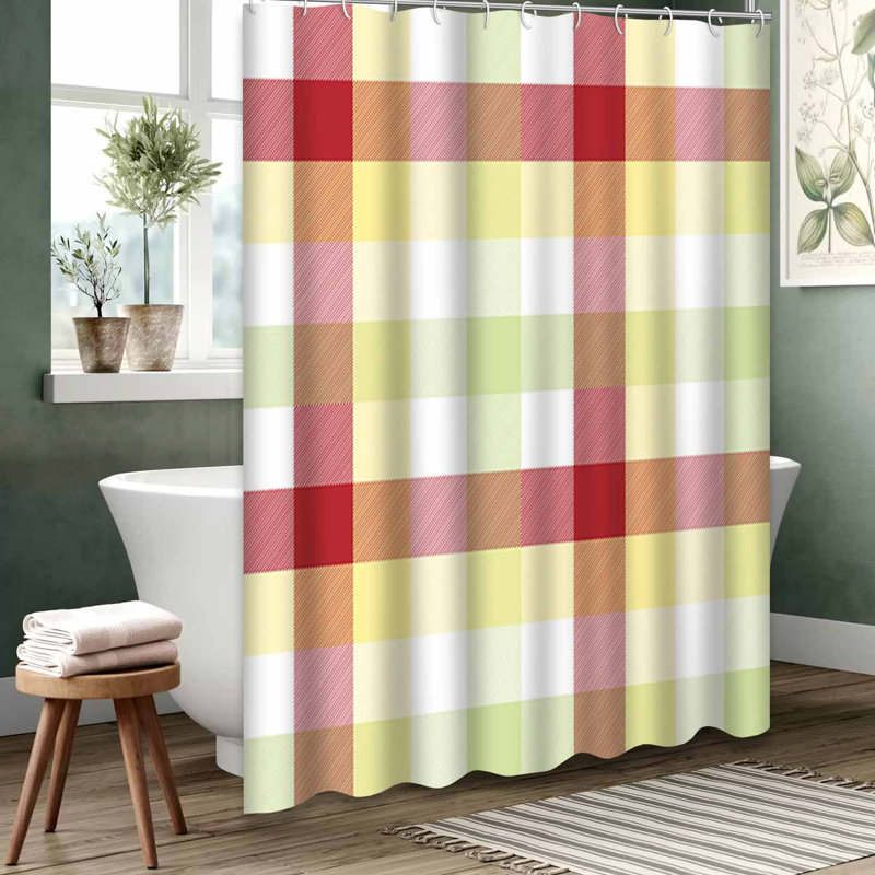 Rideau de douche transparent transparent, rideaux de douche pour la salle de bain avec 12 crochets, 72" L x 72" W