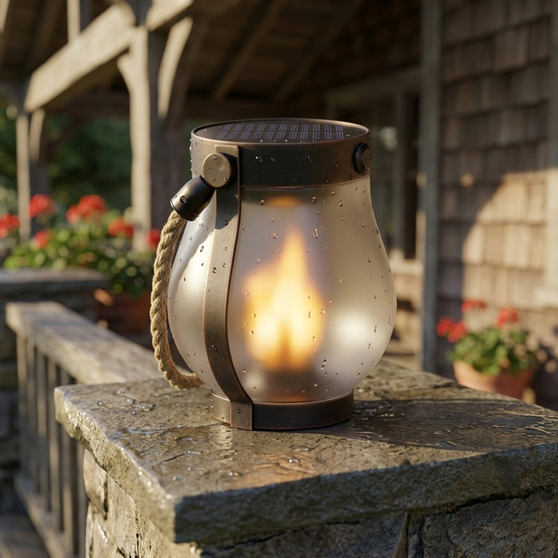 Schoolhouse Solar Lanterns Outdoor Waterproof,Patented Fire Effect | 2 Pack, Outdoor Solar Lantern, Hanging Solar Lights For Outside, Great For Porch, Patio, Garden, Tabletop, Or Hanging Display