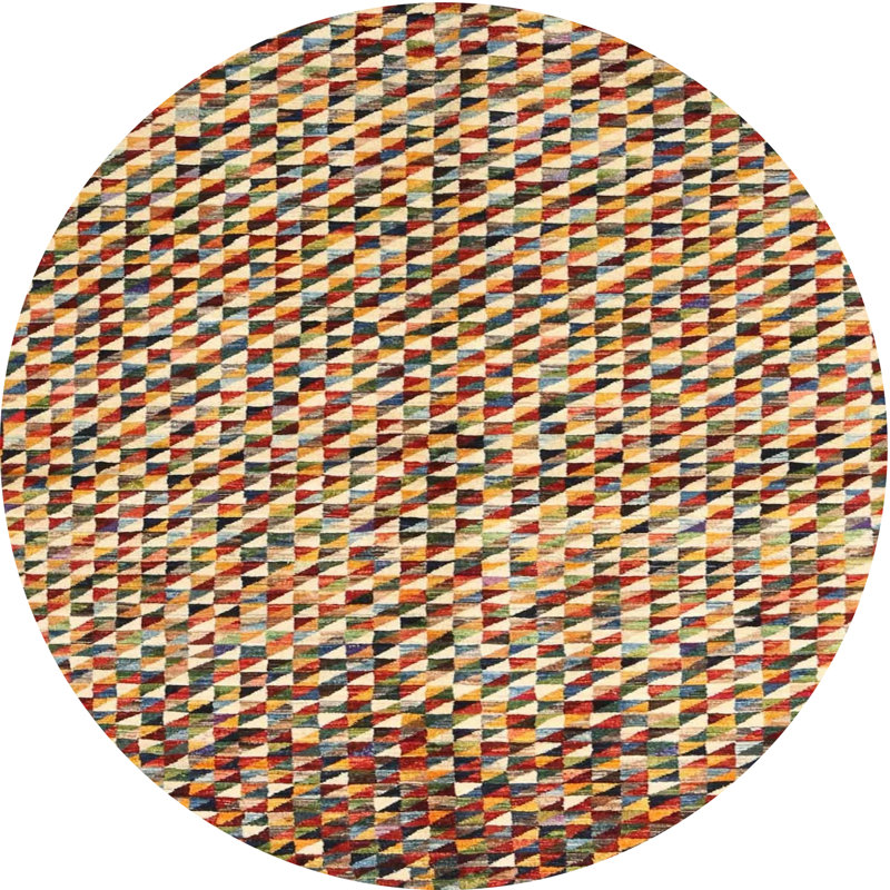 Geometric Indoor Rug, Round 6'