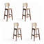Chaise d'appoint en noyer massif (ensemble de 4)-133397267-133397269
