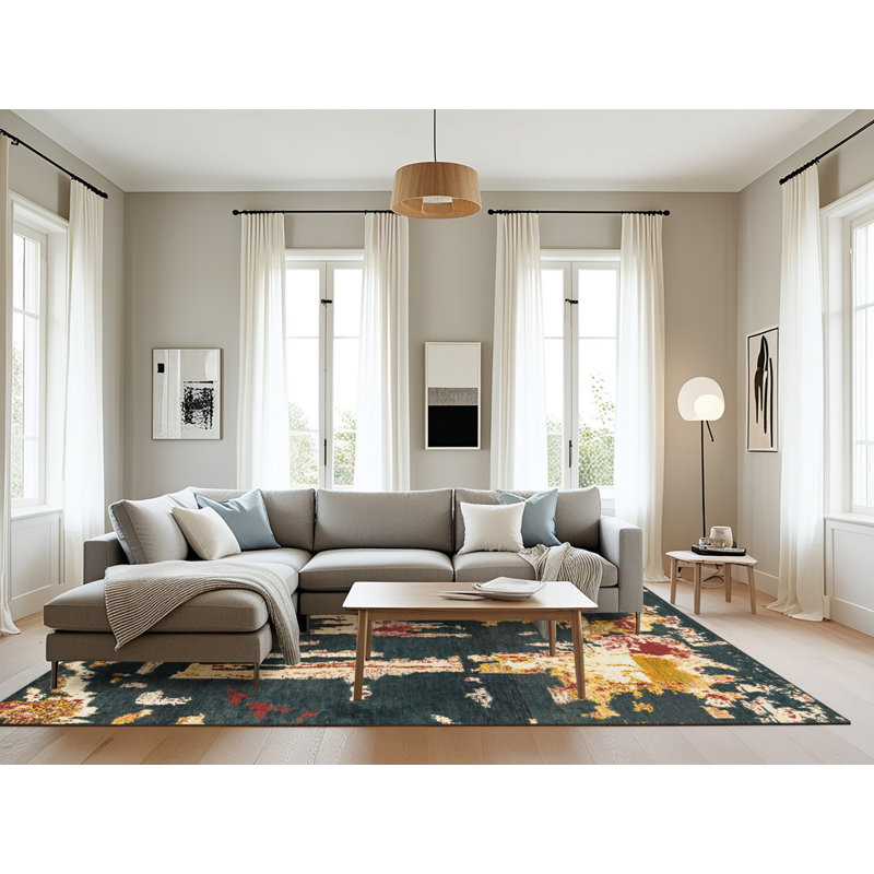 Tapis abstrait moderne 4265, Rectangle 8 pi x 12 pi