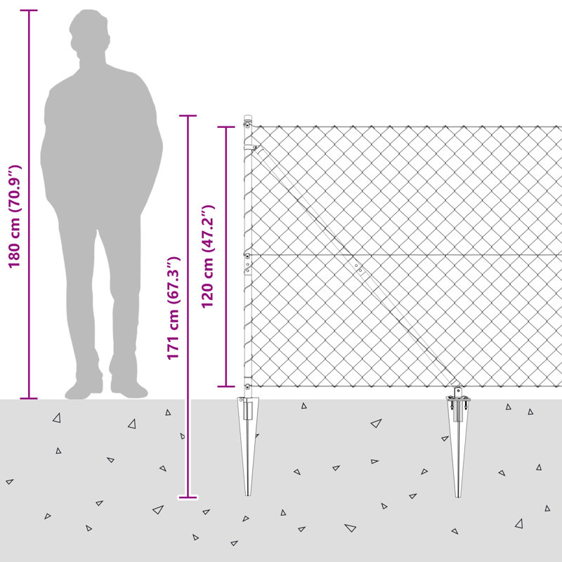 Fence Panels Fencing, Green, 120cm H x 1000cm W
