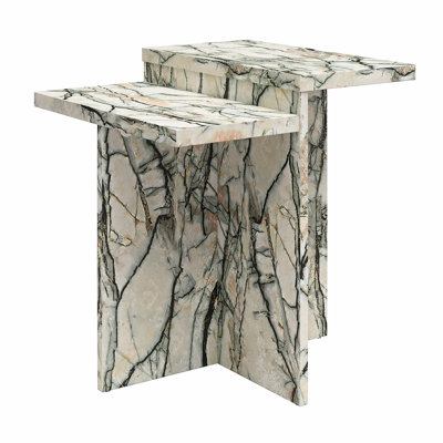 Brielle 24'' Tall Abstract End Table