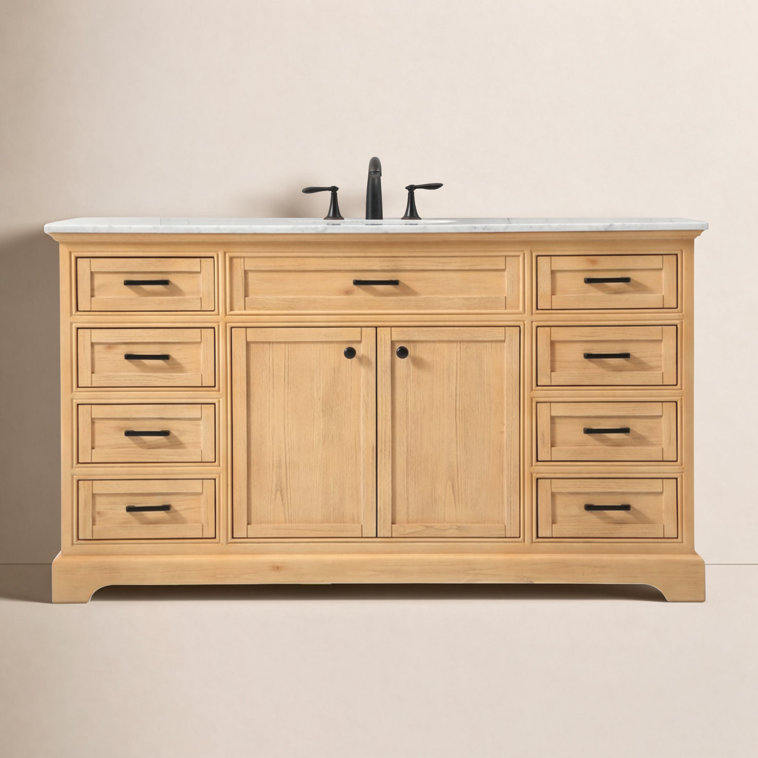 Hermes 60'' Single Bathroom Vanity, Natural