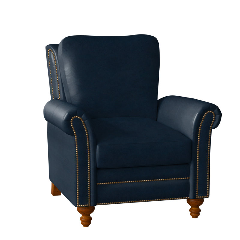 Richardson Recliner, Aline Fumo Genuine Leather, New Classiques, French Natural
