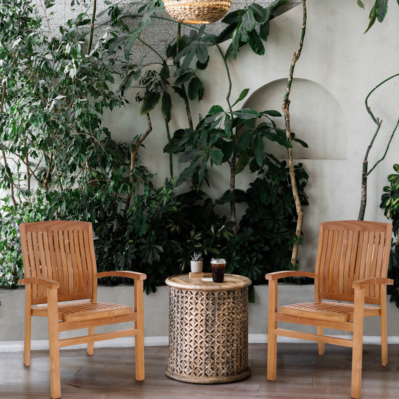 Greg Outdoor Teak Dining Armchair